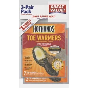 HotHands Toe Warmers (2 Pack/Pair) Adhesive Odor Absorbing 8 Hours Boot Exp 5/27